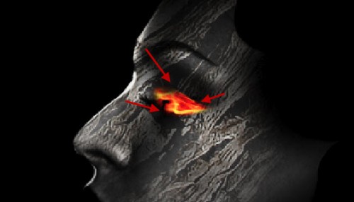 4 hard light 500x286 Design a Unique Wooden Face with Fiery Eye and Tear in Photoshop